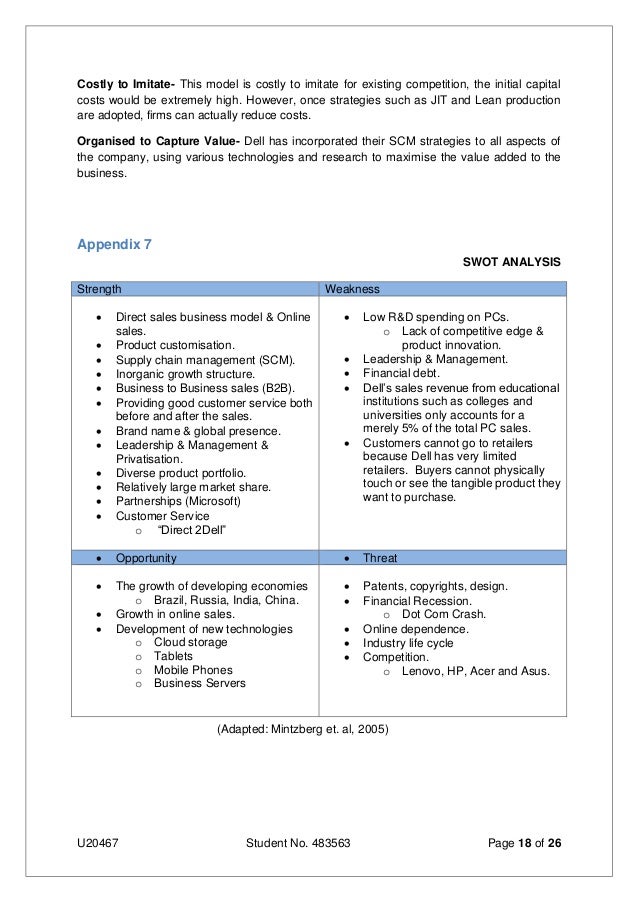 Dell case study and cost benefit analysis dell competitive advantage case study